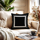 Custom Double Border Frame Decorative Throw Pillow Cushion