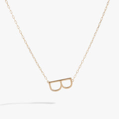 Initial B Precious Elongated Necklace, Necklaces, $ 39.90, A Moment Of Now™