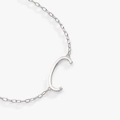 Initial C Precious Elongated Necklace | Boutique In USA, Necklaces, $ 39.90, A Moment Of Now™