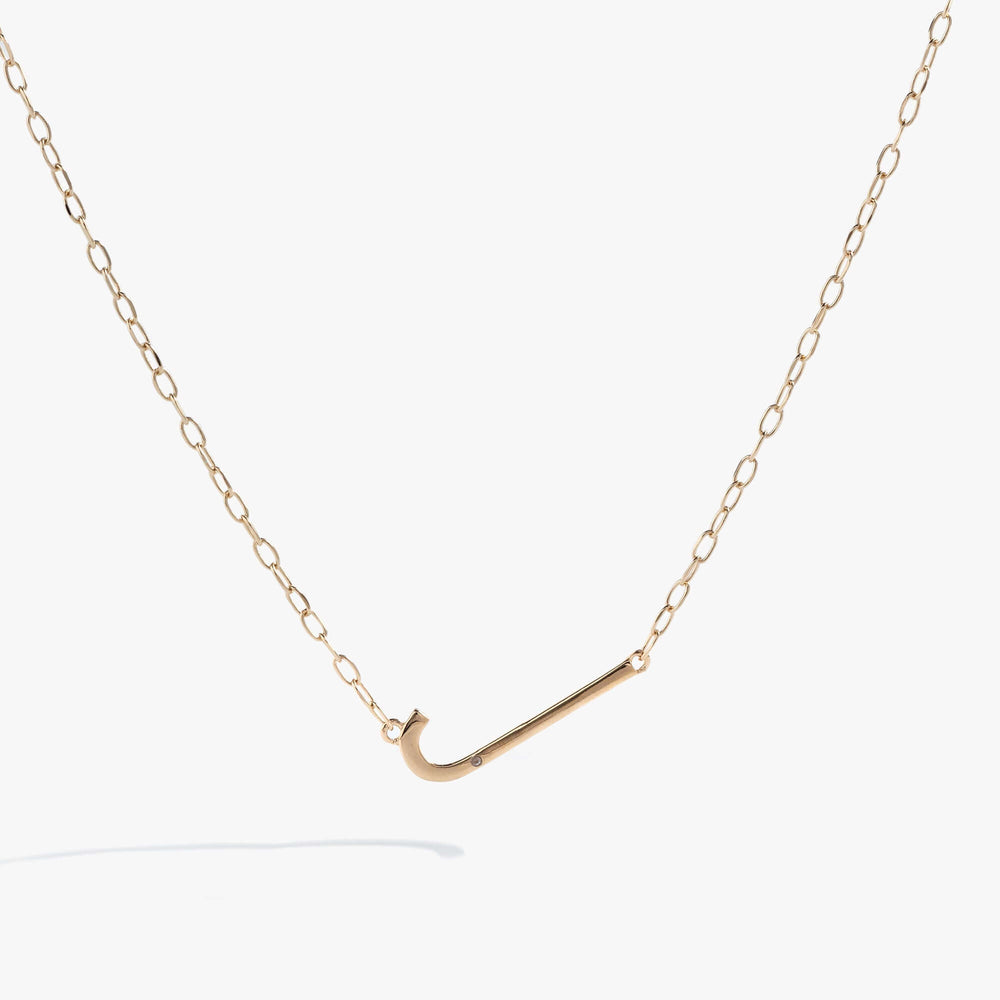 Initial J Precious Elongated Necklace | Boutique In USA, Necklaces, $ 39.90, A Moment Of Now™