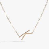 Initial K Precious Elongated Necklace | Boutique In USA, Necklaces, $ 39.90, A Moment Of Now™