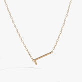 Initial L Precious Elongated Necklace | Boutique In USA, Necklaces, $ 39.90, A Moment Of Now™