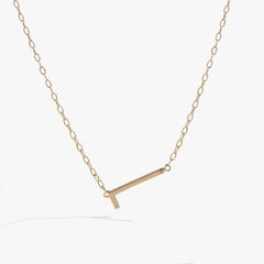 Initial L Precious Elongated Necklace, Necklaces, $ 39.90, A Moment Of Now™