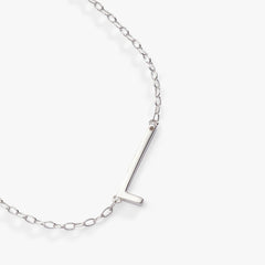 Initial L Precious Elongated Necklace, Necklaces, $ 39.90, A Moment Of Now™