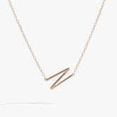 Initial N Precious Elongated Necklace | Boutique In USA, Necklaces, $ 39.90, A Moment Of Now™