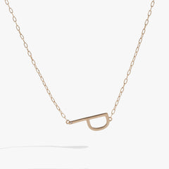 Initial P Precious Elongated Necklace, Necklaces, $ 39.90, A Moment Of Now™