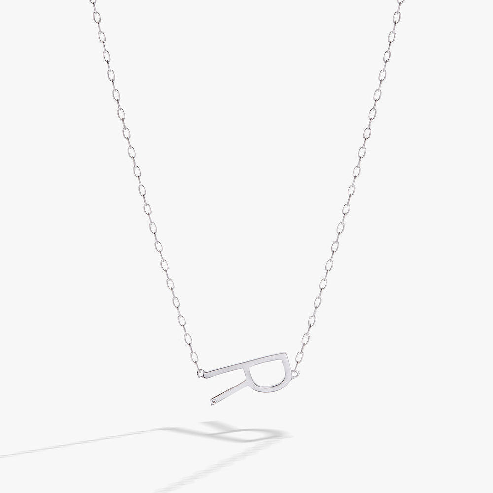 Initial R Precious Elongated Necklace, Necklaces, $ 39.90, A Moment Of Now™
