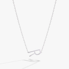 Initial R Precious Elongated Necklace | Boutique In USA, Necklaces, $ 39.90, A Moment Of Now™