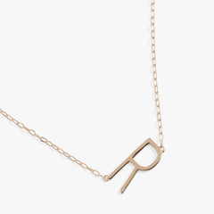 Initial R Precious Elongated Necklace | Boutique In USA, Necklaces, $ 39.90, A Moment Of Now™