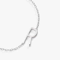 Initial R Precious Elongated Necklace | Boutique In USA, Necklaces, $ 39.90, A Moment Of Now™