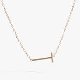 Initial T Precious Elongated Necklace | Boutique In USA, Necklaces, $ 39.90, A Moment Of Now™