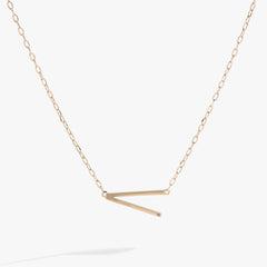Initial V Precious Elongated Necklace, Necklaces, $ 39.90, A Moment Of Now™