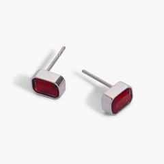 July Emerald-Cut Birthstone Stud Earrings, Earrings, $ 28.00, A Moment Of Now™