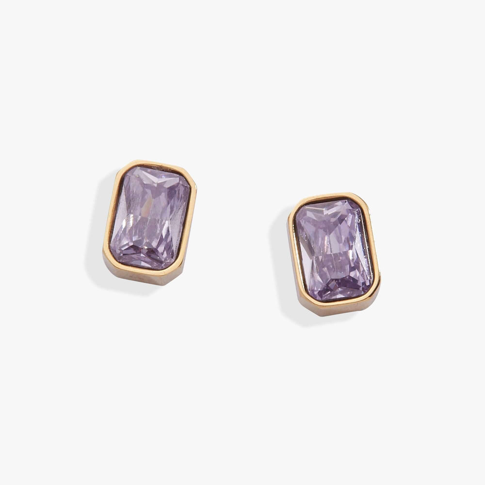 June Emerald-Cut Birthstone Stud Earrings, Earrings, $ 28.00, A Moment Of Now™