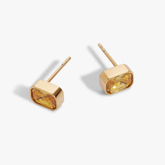 November Emerald-Cut Birthstone Stud Earrings, Earrings, $ 28.00, A Moment Of Now™