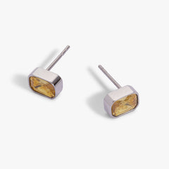 November Emerald-Cut Birthstone Stud Earrings, Earrings, $ 28.00, A Moment Of Now™
