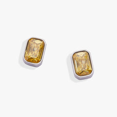 November Emerald-Cut Birthstone Stud Earrings, Earrings, $ 28.00, A Moment Of Now™