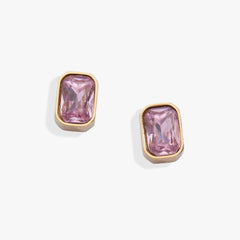 October Emerald-Cut Birthstone Stud Earrings, Earrings, $ 28.00, A Moment Of Now™