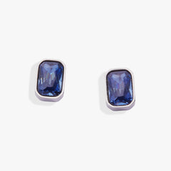 September Emerald-Cut Birthstone Stud Earrings, Earrings, $ 28.00, A Moment Of Now™
