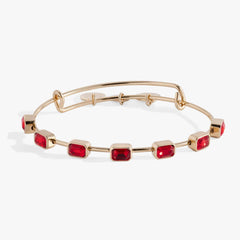 July Birthstone Emerald Cut Bangle | Boutique In USA, Bracelets, $ 34.00, A Moment Of Now™