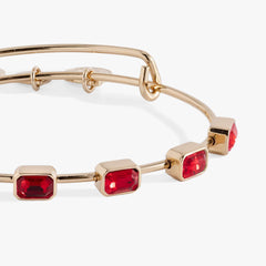 July Birthstone Emerald Cut Bangle | Boutique In USA, Bracelets, $ 34.00, A Moment Of Now™