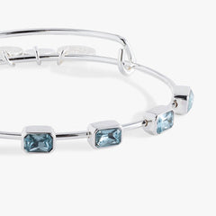 March Birthstone Emerald Cut Bangle, Bracelets, $ 34.00, A Moment Of Now™