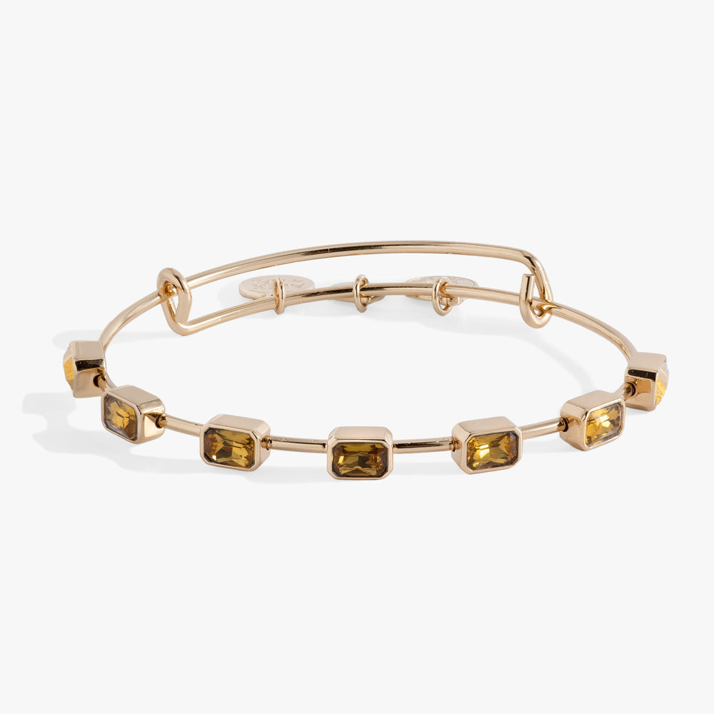 November Birthstone Emerald Cut Bangle, Bracelets, $ 34.00, A Moment Of Now™
