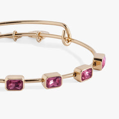 October Birthstone Emerald Cut Bangle | Boutique In USA, Bracelets, $ 34.00, A Moment Of Now™