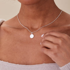 Small Circle Charm Necklace, 19'', Necklaces, $ 19.90, A Moment Of Now™