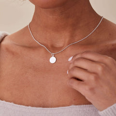 Small Circle Charm Necklace, 19'' | Boutique In USA, Necklaces, $ 6.90, A Moment Of Now™