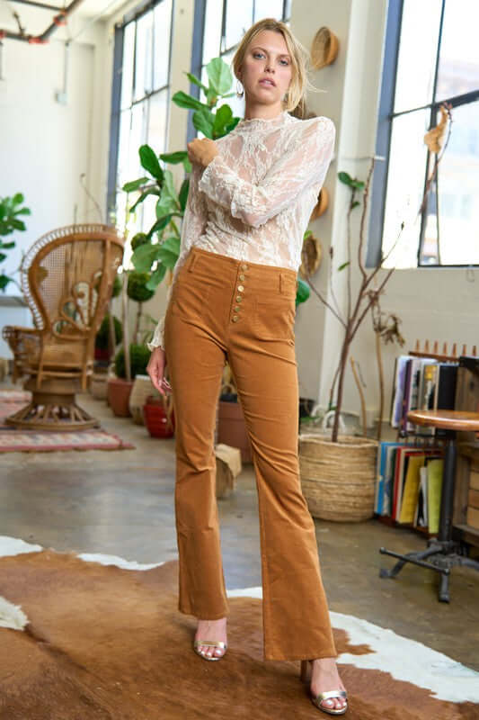 Stylish Corduroy Flare Pants JJB5029P, Pants, $ 81.95, A Moment Of Now™