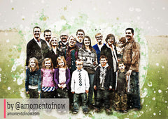 Custom Digital Watercolor Family & Friends Portrait | Watercolor Portrait | Custom Housewarming Gift, Custom Portraits, $ 20.00, A Moment Of Now™