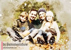 Custom Digital Watercolor Family & Friends Portrait | Watercolor Portrait | Custom Housewarming Gift, Custom Portraits, $ 20.00, A Moment Of Now™
