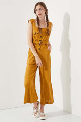 Stylish Sleeveless Square Neck Jumpsuit, Jumpsuits, $ 86.95, A Moment Of Now™