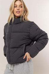 Black Quilted Puffer Jacket - Comfort & Style, Jackets, $ 63.00, A Moment Of Now™