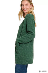 Green Open Front Sweater Cardigan | Boutique In USA, Cardigans, $ 48.00, A Moment Of Now™