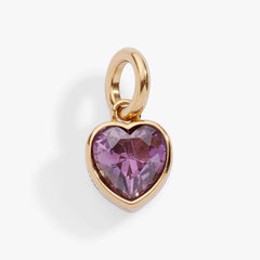February 'Clarity' Heart Birthstone Charm, Charms & Pendants, $ 16.00, A Moment Of Now™