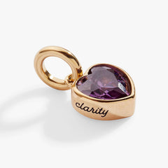 February 'Clarity' Heart Birthstone Charm, Charms & Pendants, $ 16.00, A Moment Of Now™