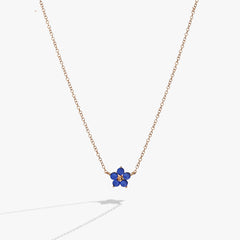 Crystal Forget-Me-Not Flower Necklace
