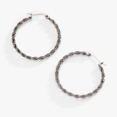 Frozen French Rope Hoop Earrings, Earrings, $ 34.00, A Moment Of Now™