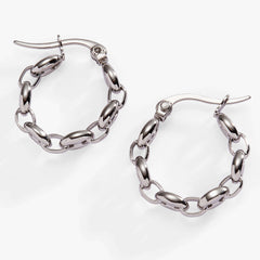 Frozen Mariner Chain Hoop Earrings, Earrings, $ 34.00, A Moment Of Now™