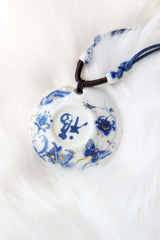 Unique Handmade Ceramic Floral Pendant Necklace, Necklaces, $ 15.99, A Moment Of Now™