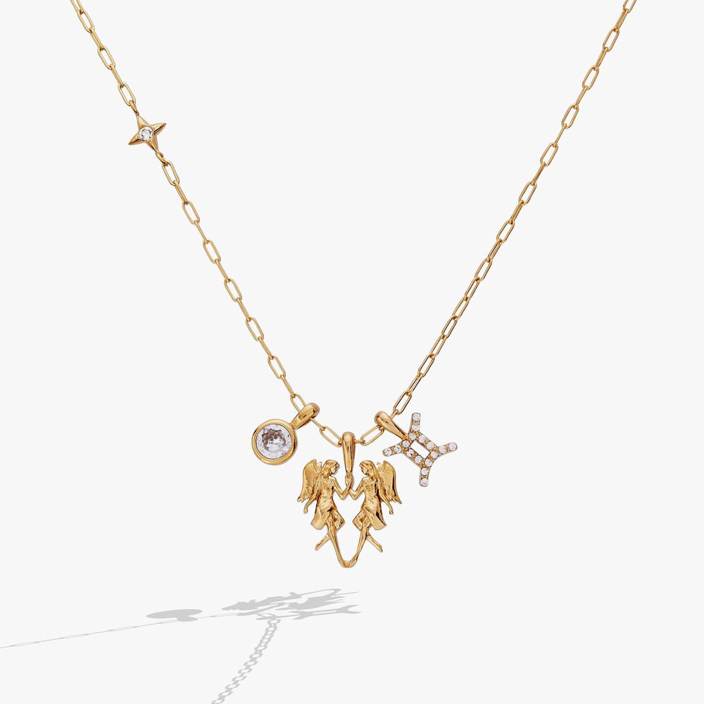 Gemini Zodiac Charm Cluster Necklace, Necklaces, $ 54.00, A Moment Of Now™