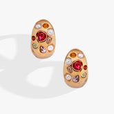 Gemstone Puffy Huggie Hoop Earrings, Earrings, $ 34.00, A Moment Of Now™