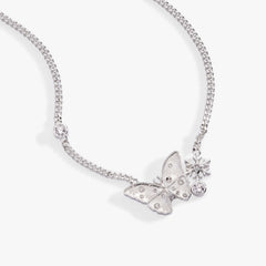 Glass Butterfly Inline Necklace, Necklaces, $ 48.00, A Moment Of Now™