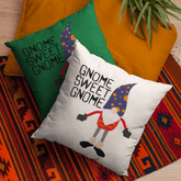 Gnome Sweet Gnome Christmas Holiday Decorative Throw Pillow Cushion, Throw Pillows, $ 45.00, A Moment Of Now™