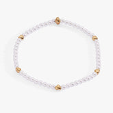 Heart and Pearl Stretch Bracelet, Bracelets, $ 34.00, A Moment Of Now™