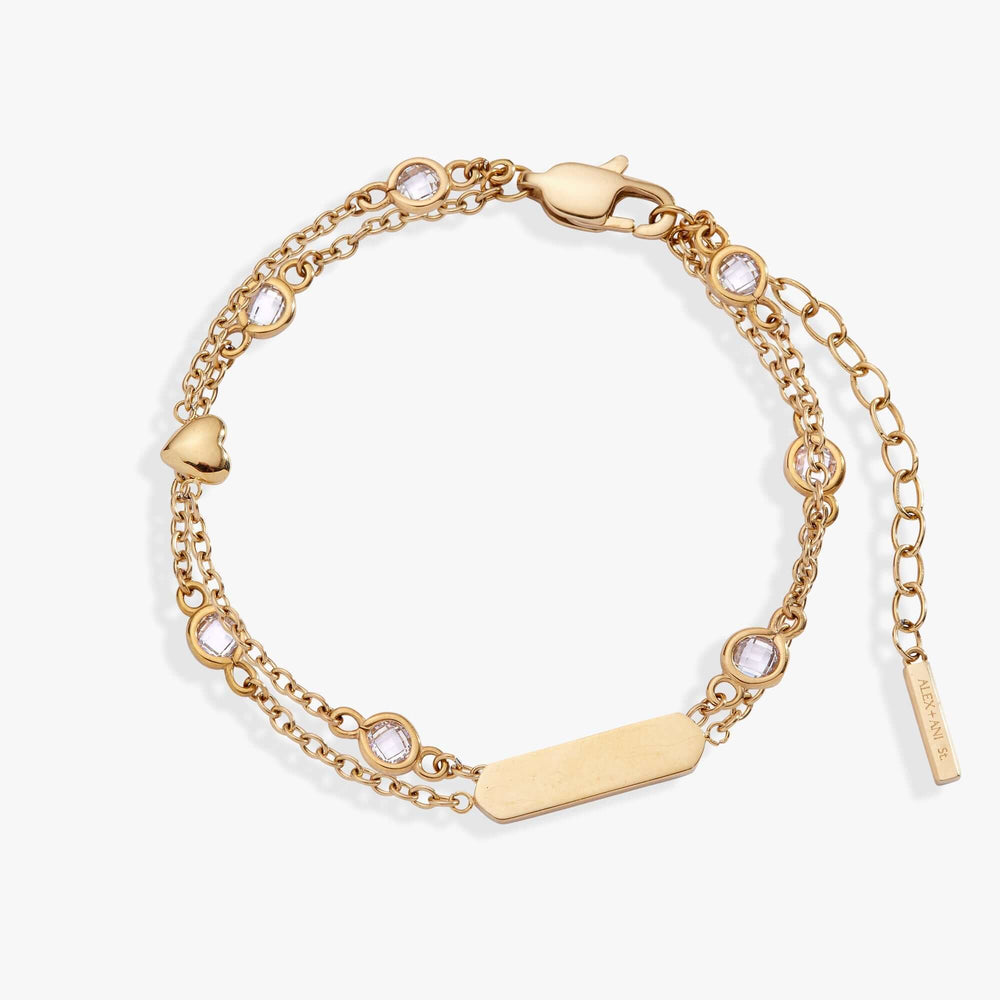 Heart Chain Double Strand Bracelet, Bracelets, $ 38.00, A Moment Of Now™