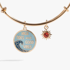 High Tides Good Vibes Charm Bangle | Boutique In USA, Bracelets, $ 24.90, A Moment Of Now™
