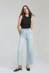 Moon Curve Raw Hem Crop Jeans | Hey Joanie – Wide-Leg Denim, Jeans, $ 128.00, A Moment Of Now™